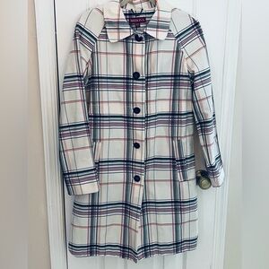 Merona Multicolor Plaid Trench Coat